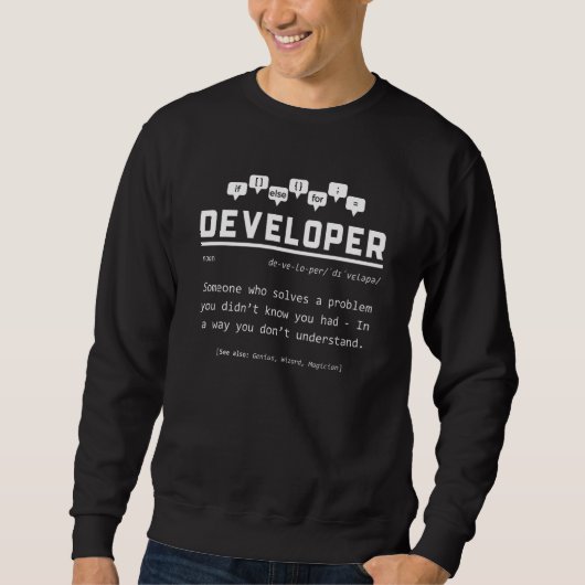 Developer Definition Software Engineer Trui (Voorkant)
