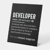 Developer Dictionary Definition Funny developers Reclamebord Met Voetstuk (Voorkant)