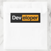 Developer Rechthoekige Sticker (Tas)
