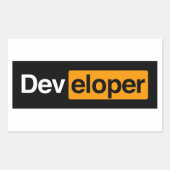 Developer Rechthoekige Sticker (Voorkant)