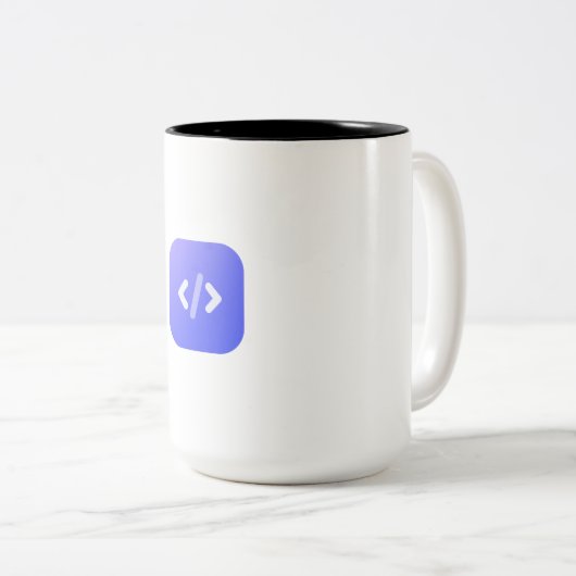 developer tweekleurige koffiemok (Voorkant rechts)