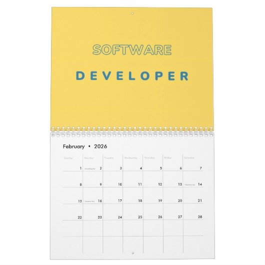 Developers Calendars Kalender (Feb 2026)