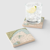 Devereux Beach Massachusetts zandsteen onderzetter (Zijkant)