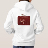 Devi Sanskrit Calligrafie hoodie (Achterkant)
