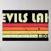 DEVIES LAKE MICHIGAN Vist Camping Poster (Voorkant)