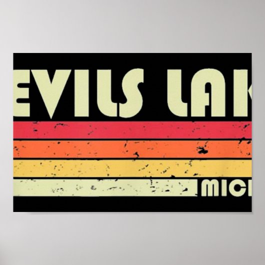 DEVIES LAKE MICHIGAN Vist Camping Poster (Voorkant)