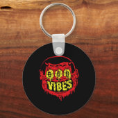 Devil 666 Vibes - Retro Style 666 Funny Evil Hallo Sleutelhanger (Voorkant)