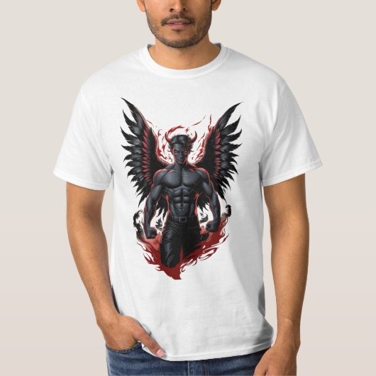 Devil Angel Battle T-shirt Design (Voorkant)
