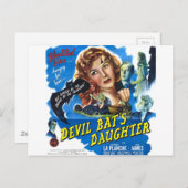 Devil Bat's Daughter,  horror film poster Briefkaart (Voorkant / Achterkant)