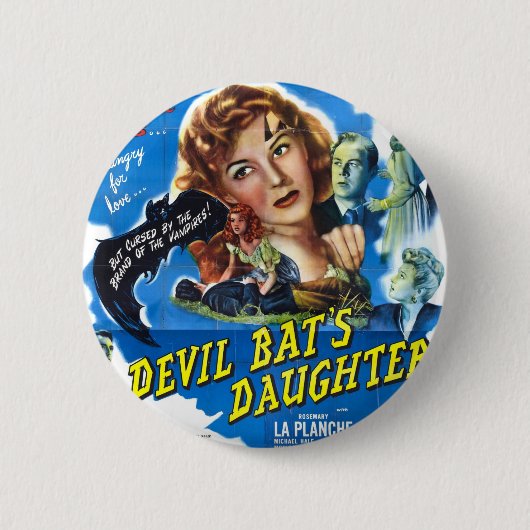 Devil Bat's Daughter, horror film poster Ronde Button 5,7 Cm (Voorkant)