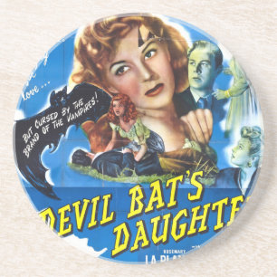 Devil Bat's Daughter,  horror film poster Zandsteen Onderzetter