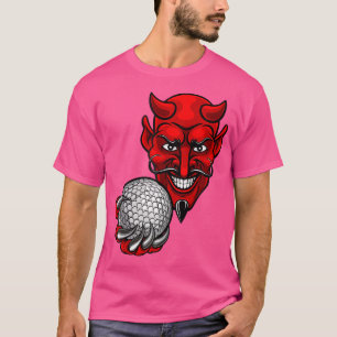 Devil Cartoon Sports Devils Team mascotte houdt GO T-shirt