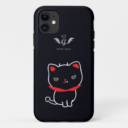 Devil Cat Nikolas Classic Case-Mate iPhone Case (Achterkant)