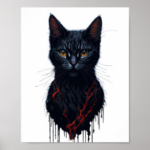 Devil Cat Witchy Poster