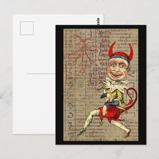 Devil Clown Zodiac Occult Symbols Briefkaart (Voorkant / Achterkant)