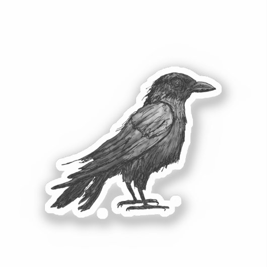 Devil Crow Sticker (Voorkant)