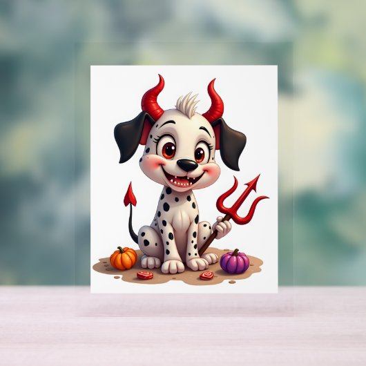Devil Dalmatian Mischief Acryl Bord (Neutraal)