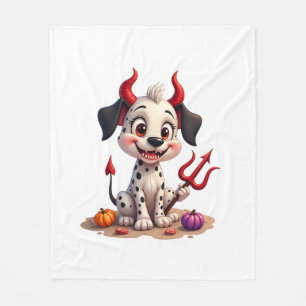 Devil Dalmatian Mischief Fleece Deken