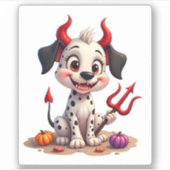 Devil Dalmatian Mischief Sticker (Voorkant)