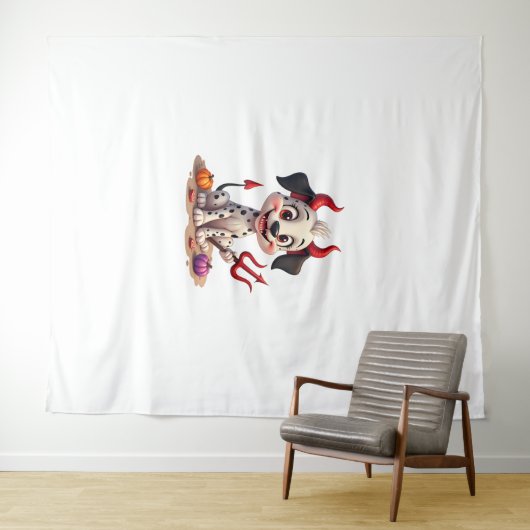 Devil Dalmatian Mischief Wandkleed (In Situ (horizontaal))