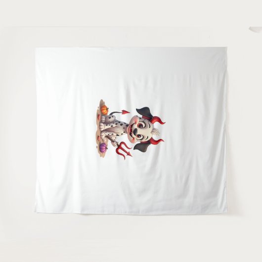 Devil Dalmatian Mischief Wandkleed (Voorkant (horizontaal))