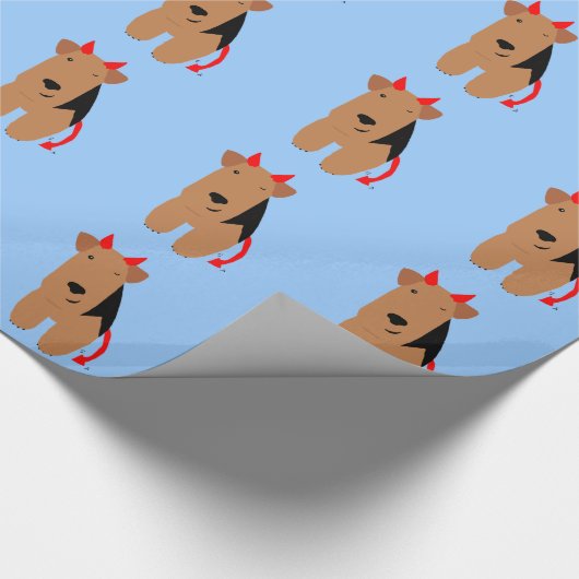 Devil Dog Wrapping Paper Cadeaupapier (Hoek)
