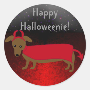 Devil Doggie Ronde Sticker