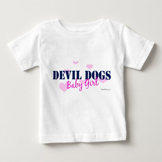 Devil Dogs Baby Girl - met hart lange hoes (Voorkant)
