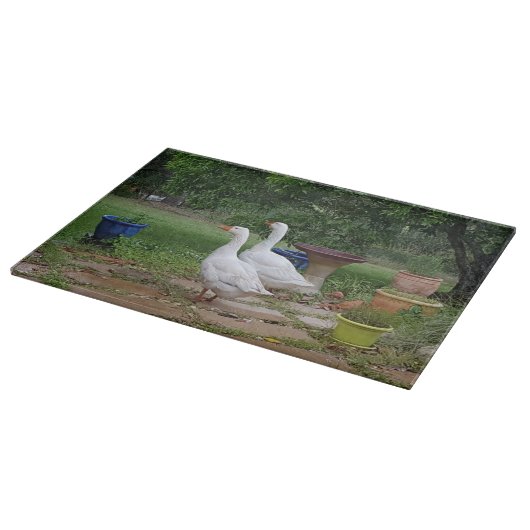 Devil Ducks Glass Chopping Board Snijplank (Hoek)