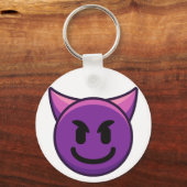 Devil Emoji Button Sleutelhanger (Voorkant)
