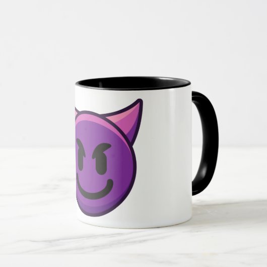 Devil Emoji Pattern Mok (Voorkant rechts)