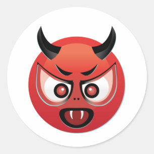 Devil Emoji Ronde Sticker