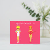 Devil en Angel Briefkaart (Staand voorkant)