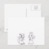 DEVIL EN ANGEL BRIEFKAART (Voorkant / Achterkant)