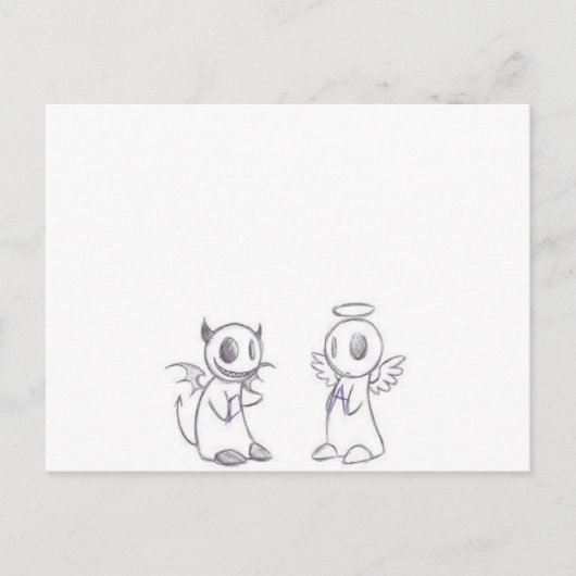 DEVIL EN ANGEL BRIEFKAART (Voorkant)