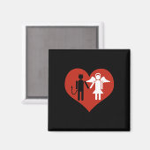 Devil en Angel in Love - Magnet (Voorkant / Achterkant)