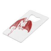 Devil Evil Demon Monster Wings Gothic Creditkaart Flessenopener (Voorkant Gekanteld)