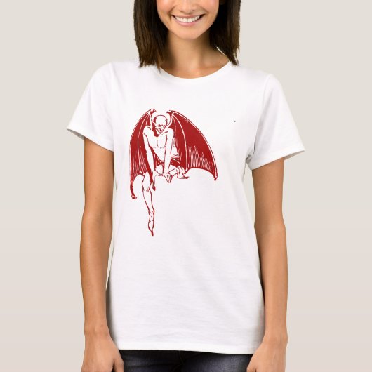 Devil Evil Demon Monster Wings Gothic T-shirt (Voorkant)