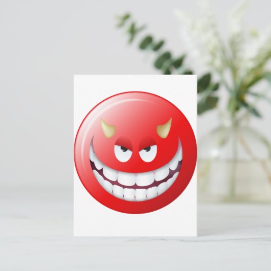 Devil Face 2 Briefkaart (Staand voorkant)