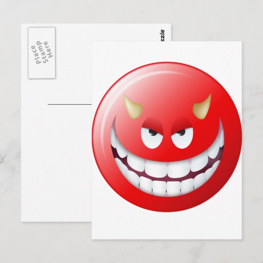 Devil Face 2 Briefkaart (Voorkant / Achterkant)