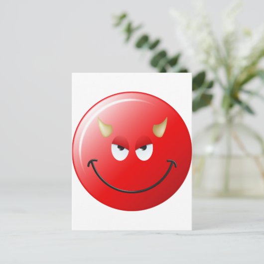 Devil Face Briefkaart (Staand voorkant)