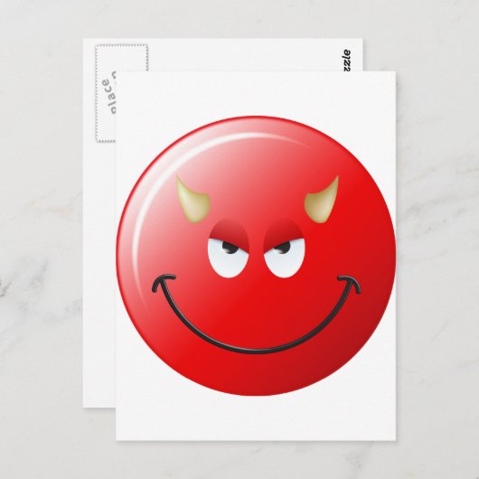 Devil Face Briefkaart (Voorkant / Achterkant)