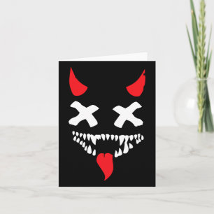 Devil Face Lazy Halloween Costume Scary Creepy Spo Kaart
