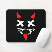 Devil Face Lazy Halloween Costume Scary Creepy Spo Muismat (Met muis)
