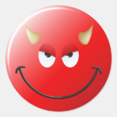 Devil Face Ronde Sticker (Voorkant)