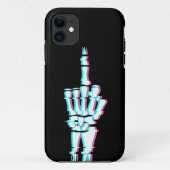 Devil Finger Skull Hand Glitch Effect Case-Mate iPhone Case (Achterkant)