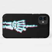 Devil Finger Skull Hand Glitch Effect Case-Mate iPhone Case (Achterkant (horizontaal))