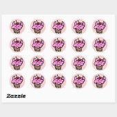Devil Food Cupcake Ronde Sticker (Vel)
