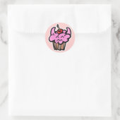Devil Food Cupcake Ronde Sticker (Tas)