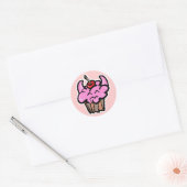 Devil Food Cupcake Ronde Sticker (Envelop)